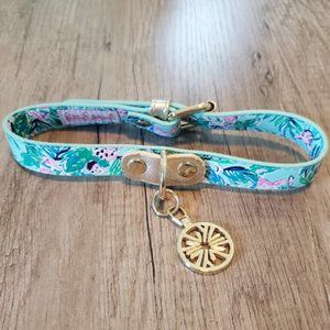 Lilly Pulitzer - Dog Collar - Seasalt Blue Barking Up The Palm Tree